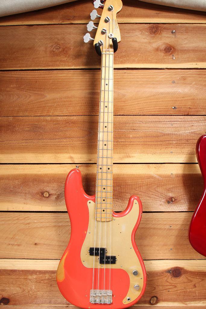 FENDER ROAD WORN 50s PRECISION BASS Fiesta Red 2009 Worn Relic Nice! 30326