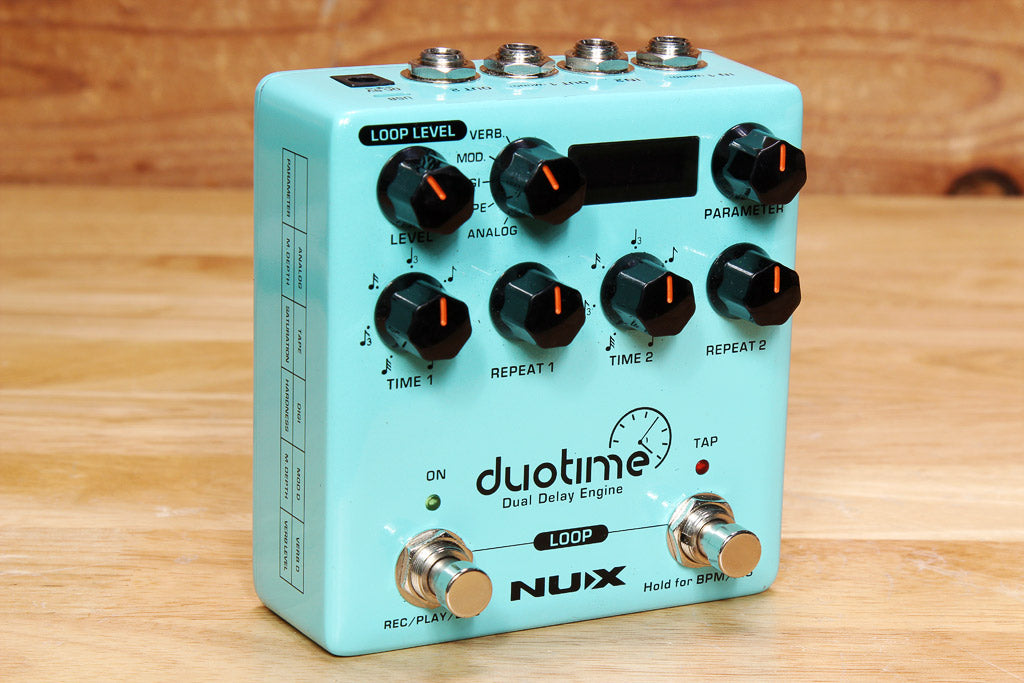 NUX DuoTime NDD-6 Dual Delay Engine Looper Guitar Effects Pedal 30447