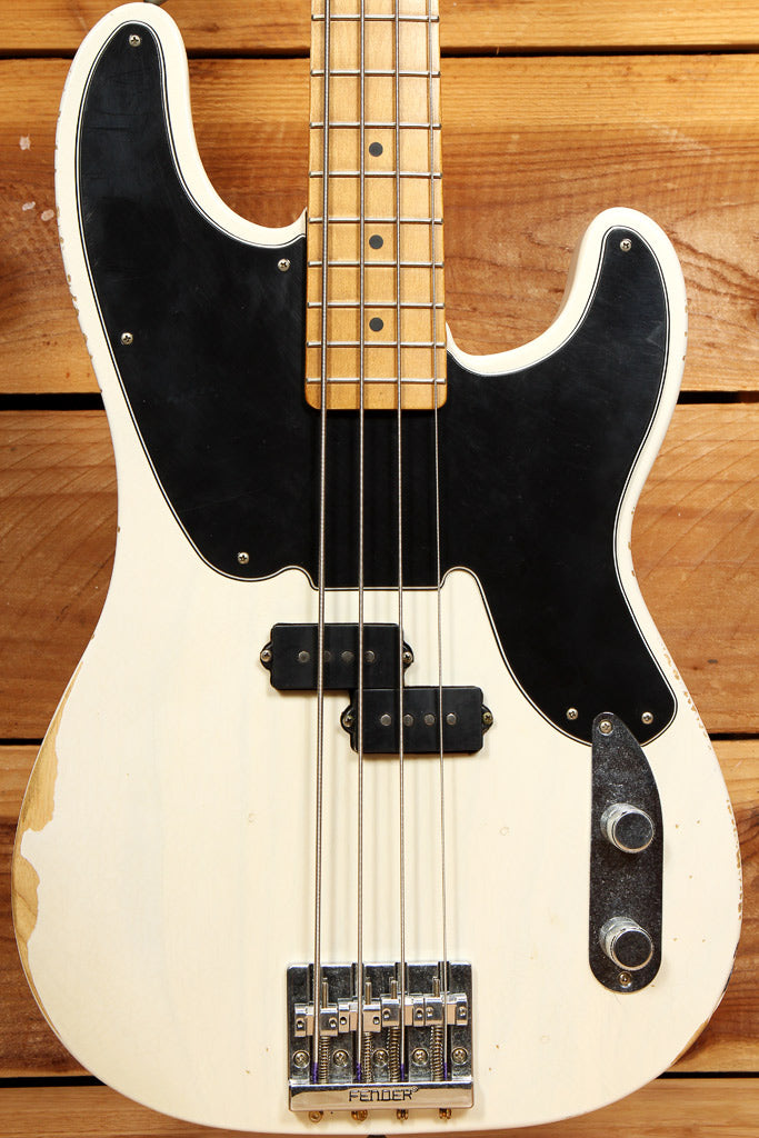 FENDER 2018 Mike Dirnt Precision Bass ROAD WORN White Blonde +OHSC