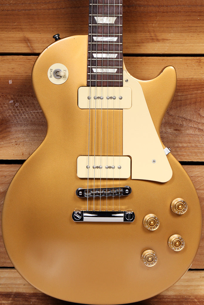 GIBSON 2013 LES PAUL 50s TRIBUTE P90 Goldtop Special Stained Back Grovers  31540