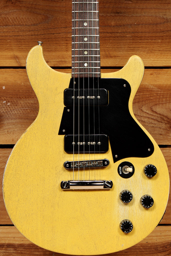 GIBSON 2007 LES PAUL Special Double Cut Cutaway Worn Faded TV Yellow P90 71392