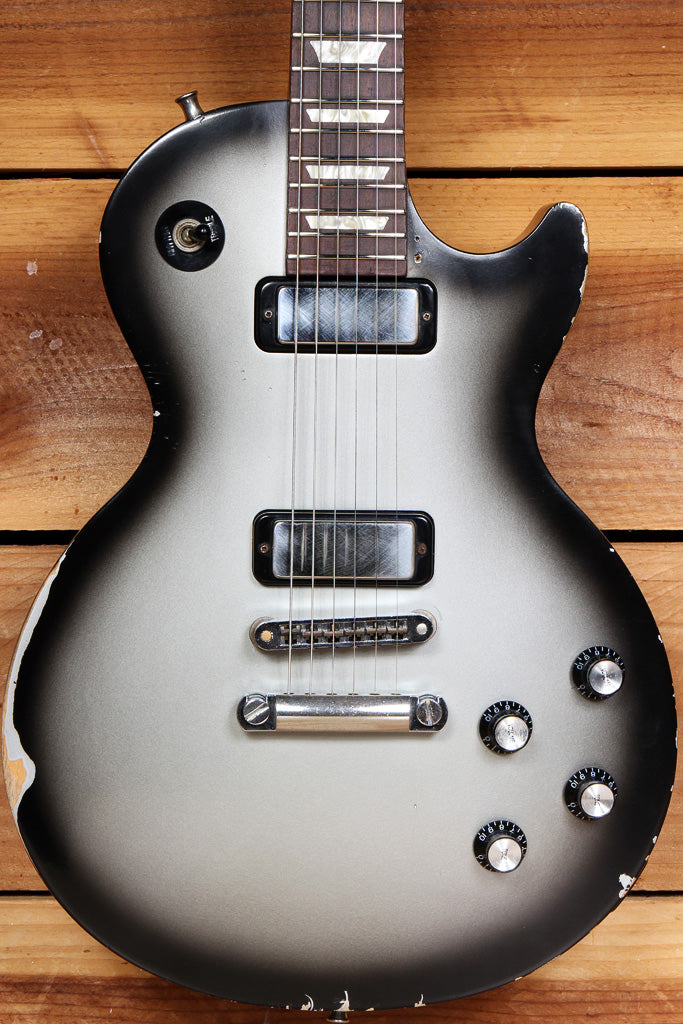 GIBSON LES PAUL STUDIO 70s TRIBUTE Aged Relic Silverburst! Mini-HB