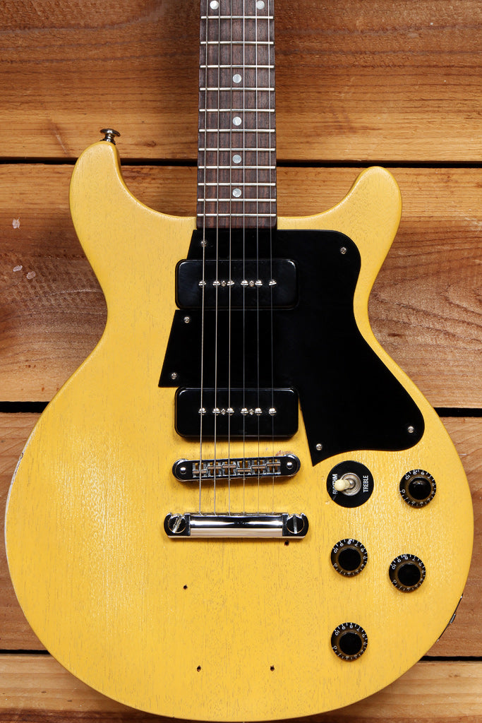 GIBSON 2003 LES PAUL Special Double Cut Cutaway Worn Faded TV Yellow P90 43592