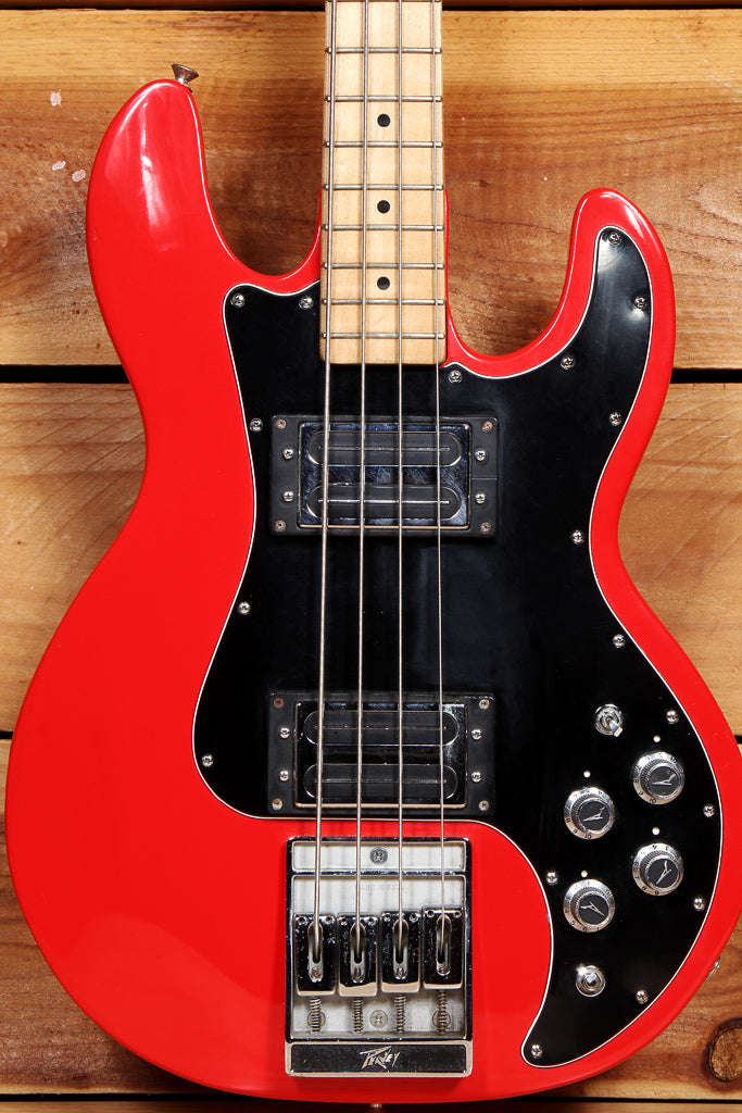 PEAVEY T-40 VINTAGE 1982 4-String USA Bass Clean! Rare Red +OHSC