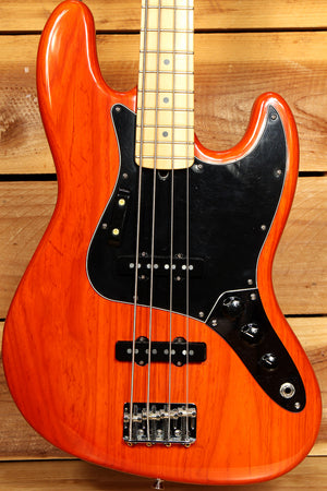 Fender American Jazz Bass Sunset Orange S-1 Switch! + OHSC Xtra Clean! USA 23385