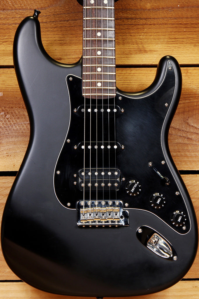 FENDER HIGHWAY ONE 1 HSS STRATOCASTER NITRO Flat BLACK USA