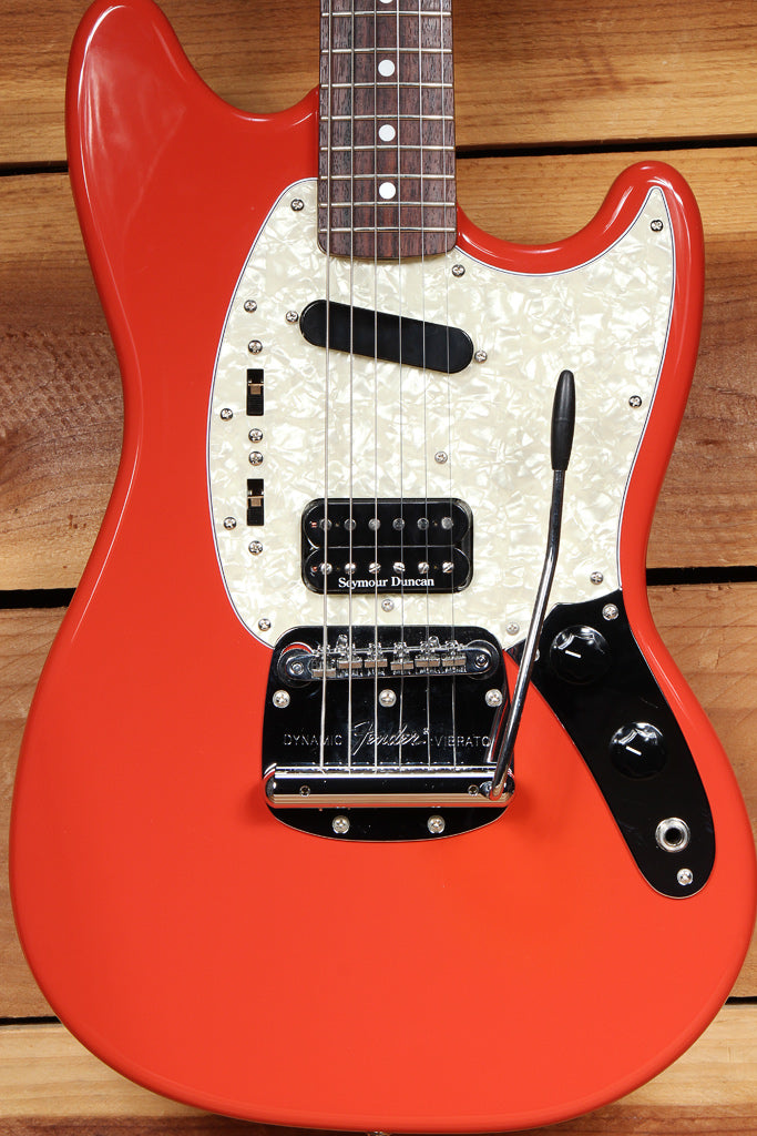 FENDER KURT COBAIN MUSTANG MIJ Japan Fiesta Red + Extras Clean! 59682