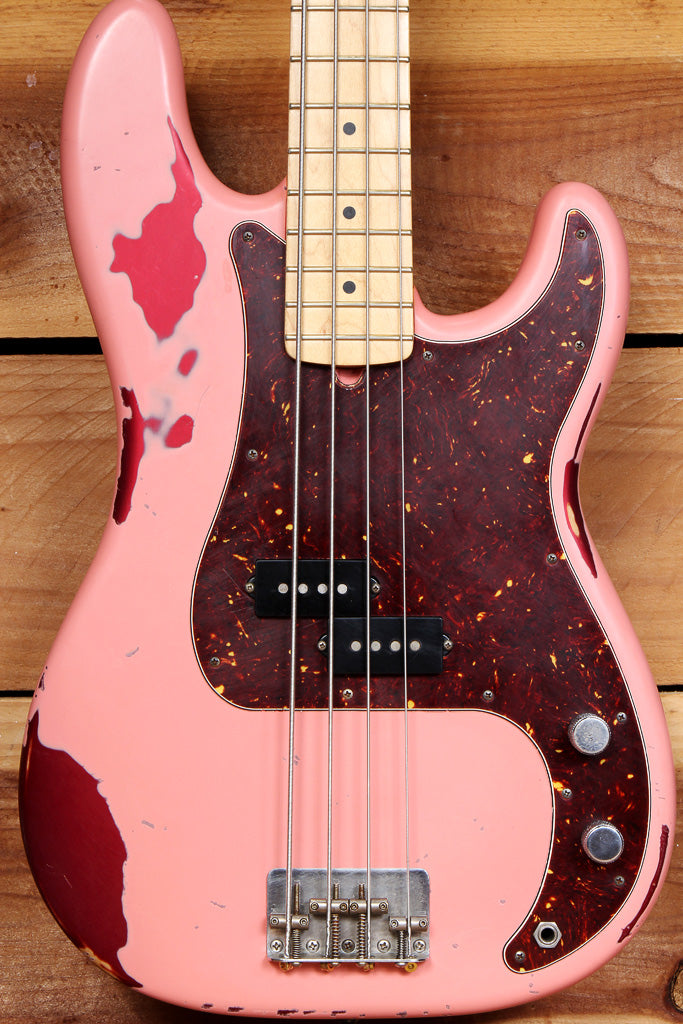 Fender Heavy RELIC 2010 American Special PRECISION BASS Shell Pink! Two-Tone USA P-Bass 42862