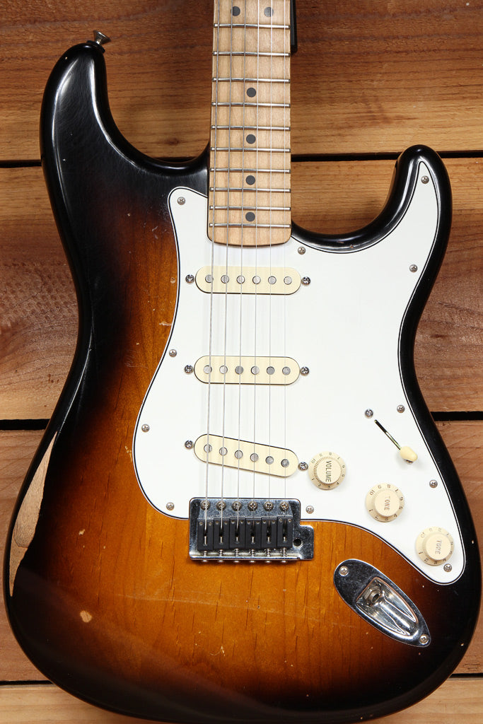 FENDER ROAD WORN PLAYER SERIES STRATOCASTER Upgrades! Sunburst Strat Relic 92877