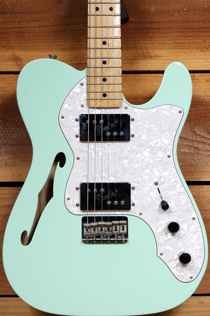 FENDER FSR 72 TELECASTER DELUXE THINLINE Mint! Rare Surf Green! Tele 08676