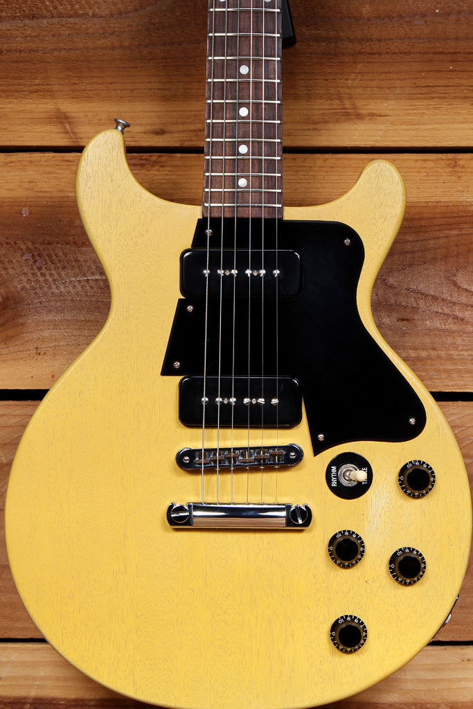 GIBSON LES PAUL Junior SPECIAL Double Cutaway Cut TV Yellow Faded Worn –  Still Kickin Music