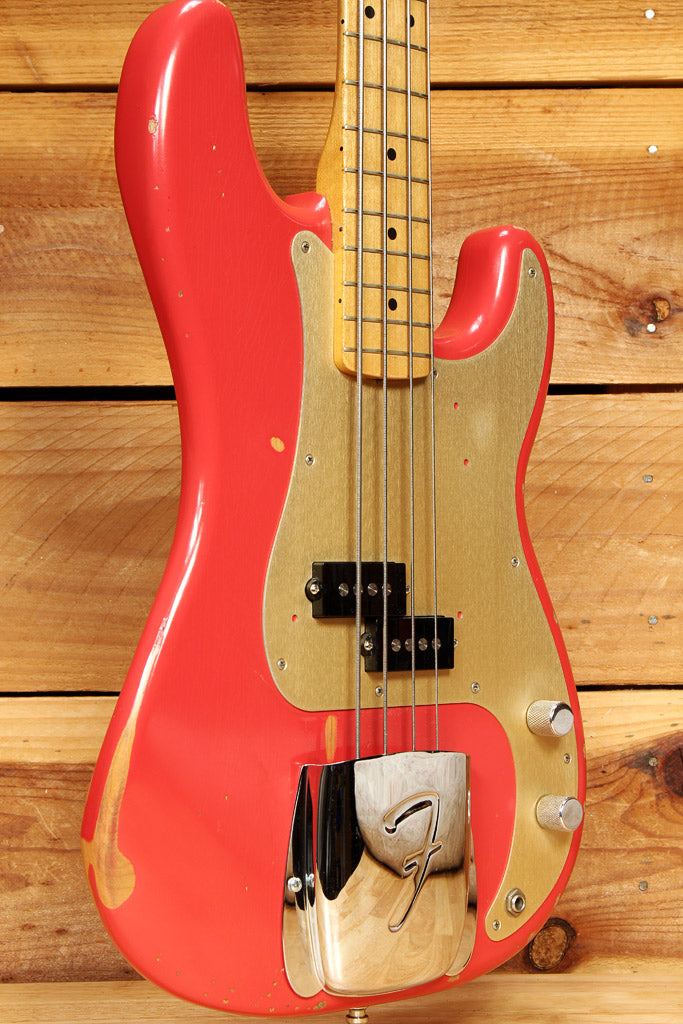 FENDER ROAD WORN 50s PRECISION BASS Fiesta Red 2015 + Ashtray Cover & Case 03884