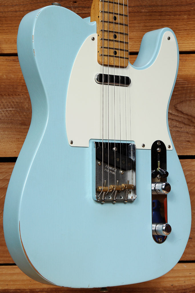 Fender Vintera Road Worn 50s Telecaster 2021 Sonic Blue Relic Guitar 88640