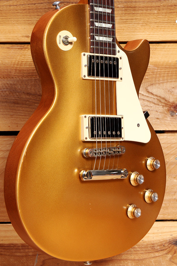 GIBSON 2018 LES PAUL 60s TRIBUTE Goldtop Fresh Fret Level Crown