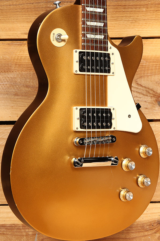 GIBSON 2016 LES PAUL 60s TRIBUTE T Goldtop Satin Gold Top 490/498 PU +Bag 31523