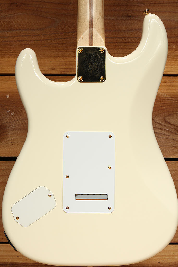 Fender Roland Ready GC-1 Stratocaster White/Gold 13-Pin MIDI Pickup Strat 00011