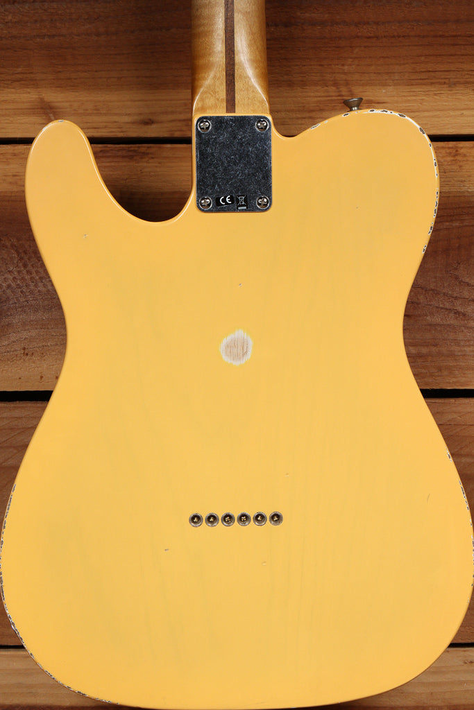 FENDER 2018 ROAD WORN 50s TELECASTER RARE TV Yellow Nice Faded Relic + Bag 65361