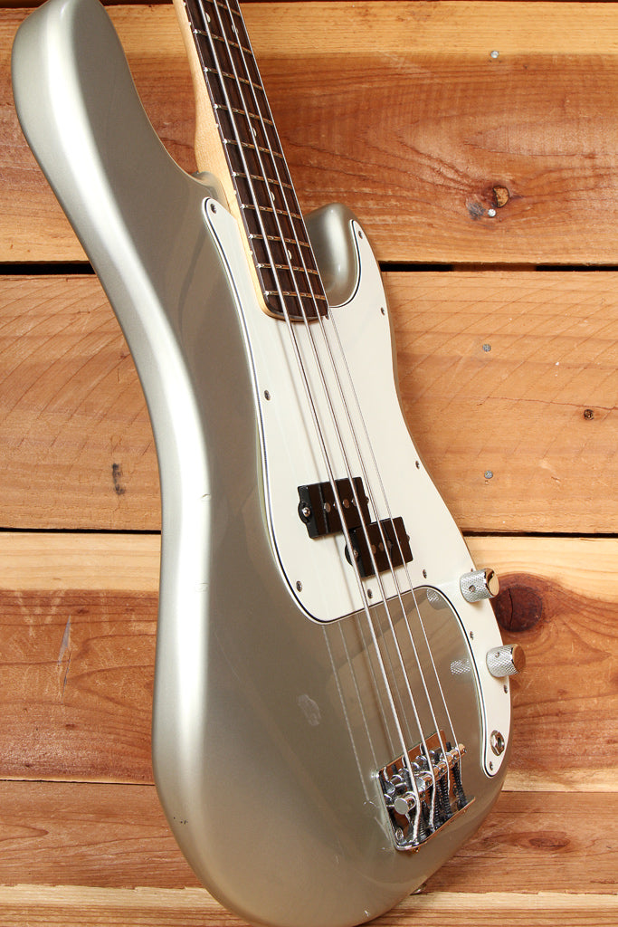 FENDER 2014 P-BASS Rare! Inca Silver Finish! Nice! MIM Precision + Bag 25428