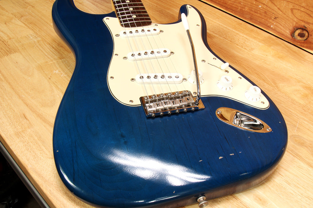 FENDER HIGHWAY ONE 1 Stratocaster 2003 USA Nitro American BLUE STRAT RELIC 16983