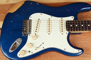 FENDER HIGHWAY ONE 1 STRATOCASTER BLUE Relic USA Nitro American STRAT MIA 3972