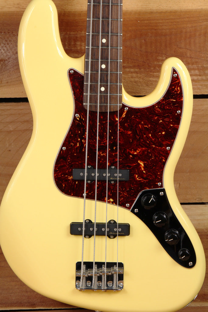 FENDER DELUXE ACTIVE JAZZ BASS RARE TV YELLOW! Noiseless PU Beauty 2007 MiM 1328