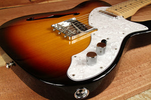 FENDER 69 TELECASTER THINLINE Semi-Hollow F-Hole 6.5-Pound Sunburst Tele! 3139