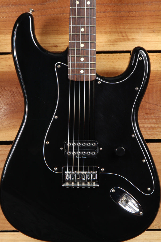 FENDER 2002 TOM DELONGE STATOCASTER Box Car Racer Black Strat Guitar ...