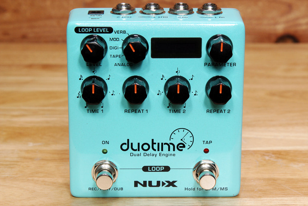 NUX DuoTime NDD-6 Dual Delay Engine Looper Guitar Effects Pedal 30447