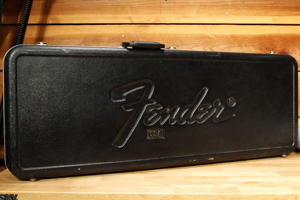 Fender USA 80s Molded Hard Case Black Fur Interior Fits 
