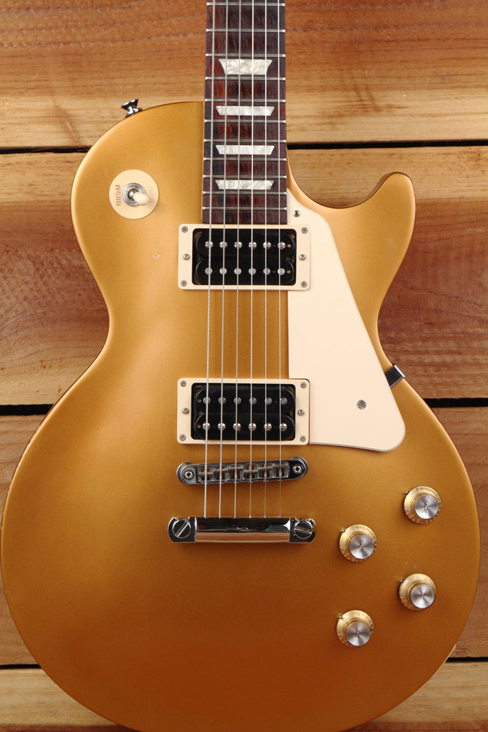 GIBSON 2016 LES PAUL 50s TRIBUTE T GOLDTOP LP Gold Top Satin Nice! + Bag 7012