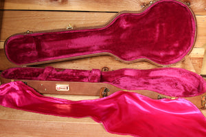 GIBSON LES PAUL USA G&G HARD CASE +Shroud! Factory OHSC Brown TKL Pink Fur Clean