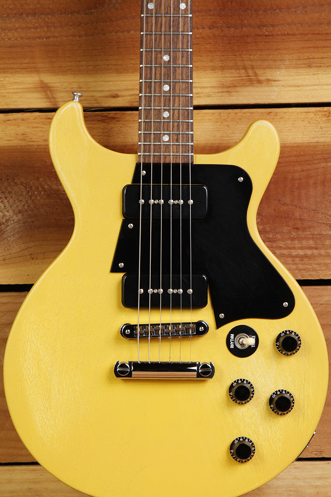 GIBSON LES PAUL SPECIAL Double Cutaway Cut TV Yellow Faded Worn Relic P90 3393