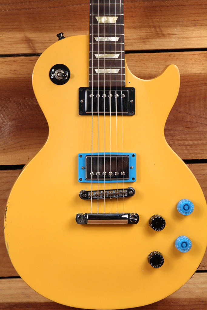 GIBSON LES PAUL STUDIO Rare Road Worn Relic Satin TV Yellow USA American 0640