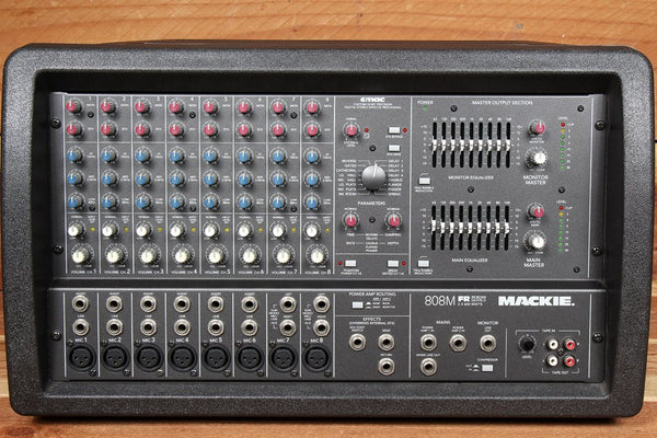 MACKIE 808M STEREO 1200W Powered PA Mixer Board -- RARE 