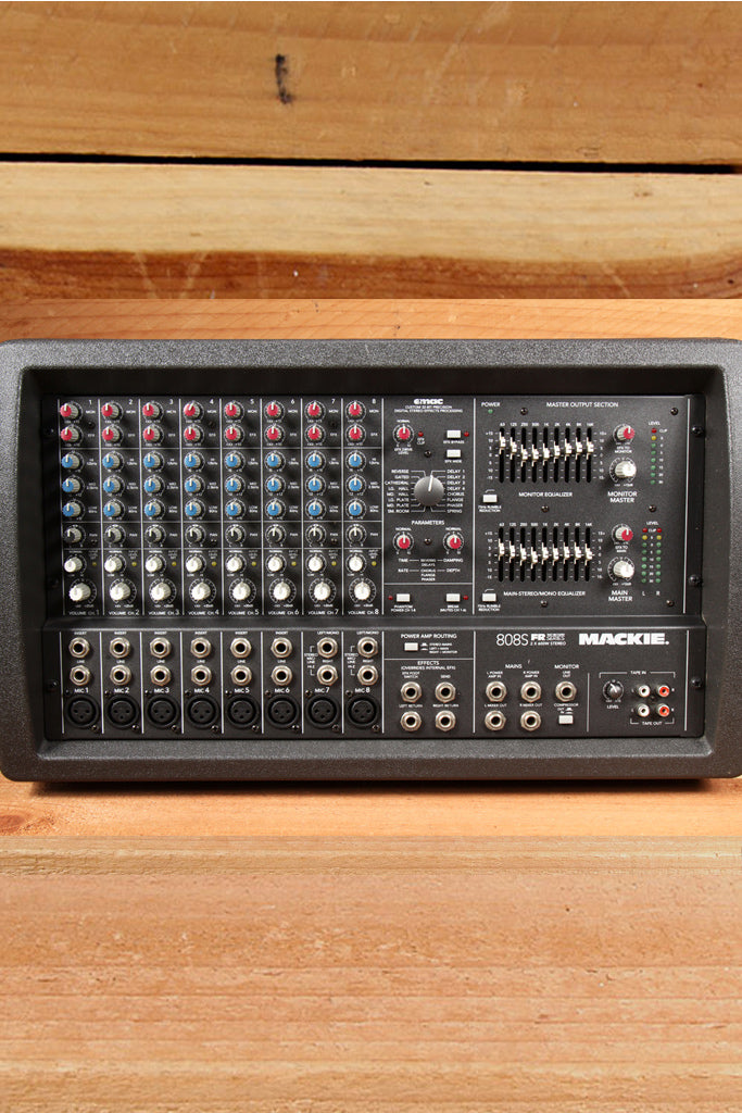 MACKIE 808S STEREO 1200W Powered PA Mixer Board -- Very Clean! 808 S 3344