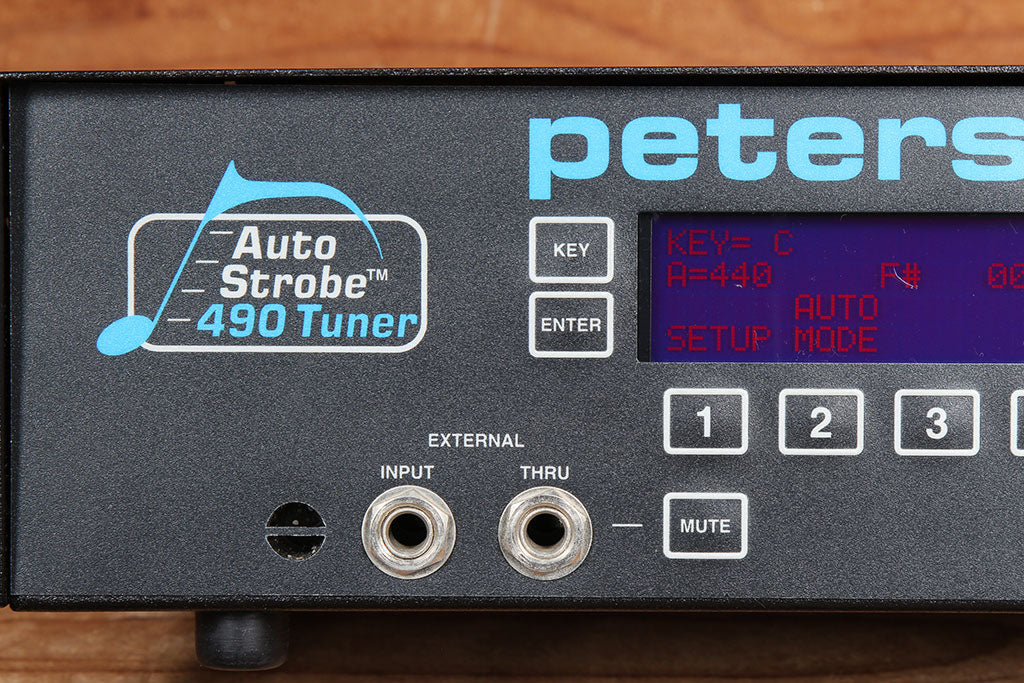 PETERSON AUTO STROBE 490 STROBE TUNER Very Clean! + Rare Factory Carry Case 0306