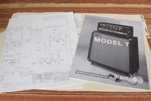 SUNN Model T Reissue GUITAR O)) Tube amp head CLEAN! +Manual Schematic FREE Ship